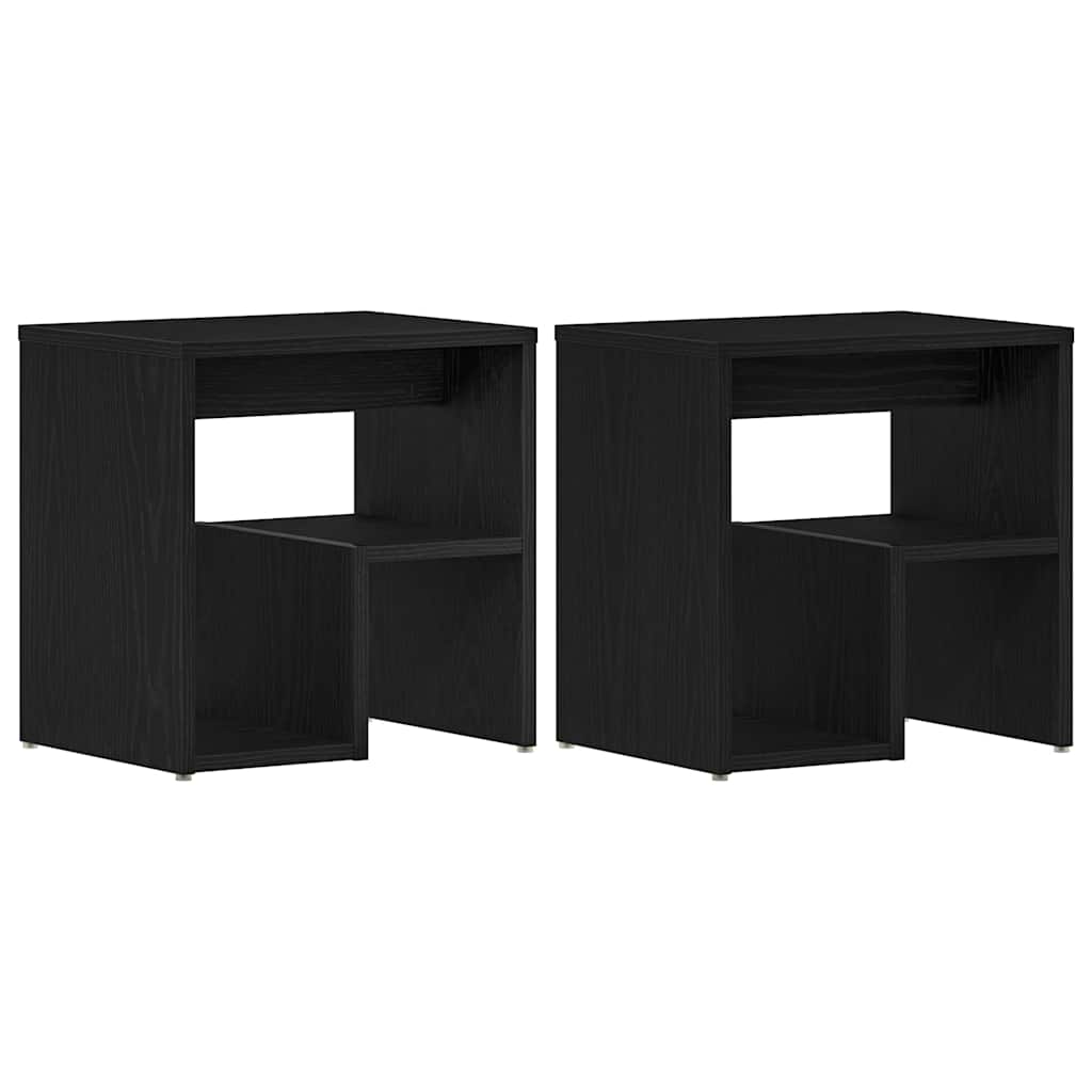 Cabinet de chevet 2 pcs Chêne noir 40 x 30 x 40 cm