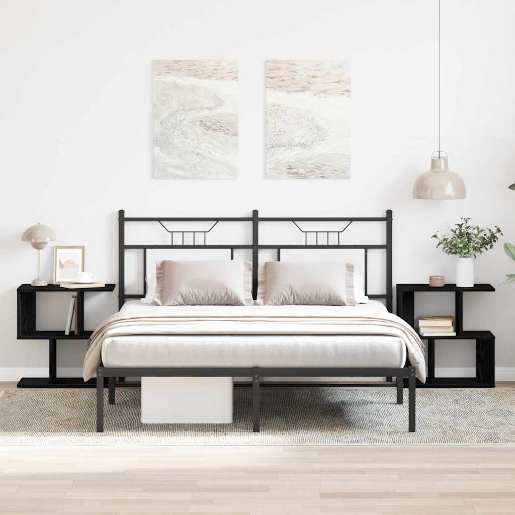 Cabinet de chevet 2 pc Chêne noir 50 x 30 x 51,5 cm - XIOS
