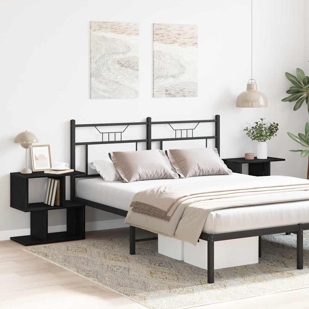 Cabinet de chevet 2 pc Chêne noir 50 x 30 x 51,5 cm - XIOS
