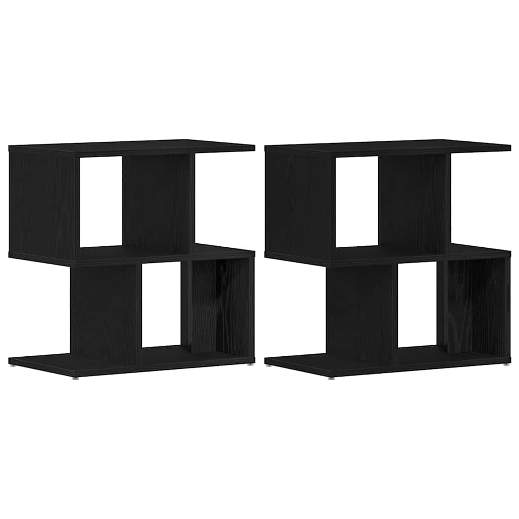 Cabinet de chevet 2 pc Chêne noir 50 x 30 x 51,5 cm - XIOS