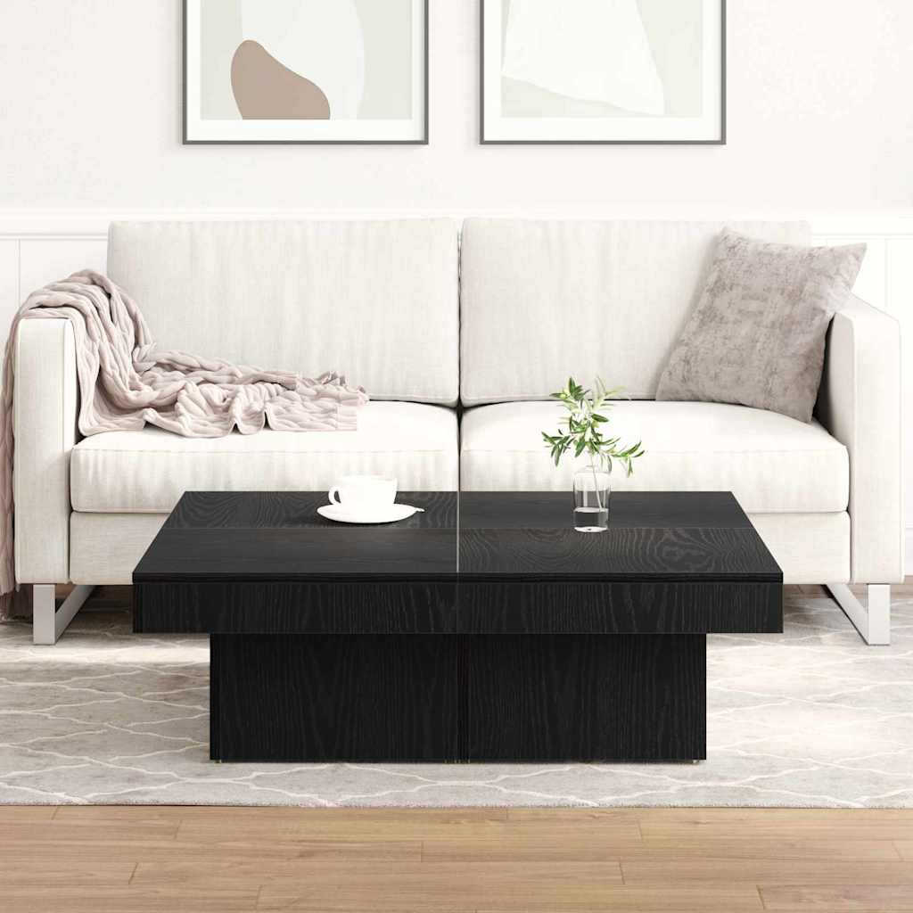 Table basse Chêne noir 90 x 90 x 28 cm Bois d'ingénierie - XIOS