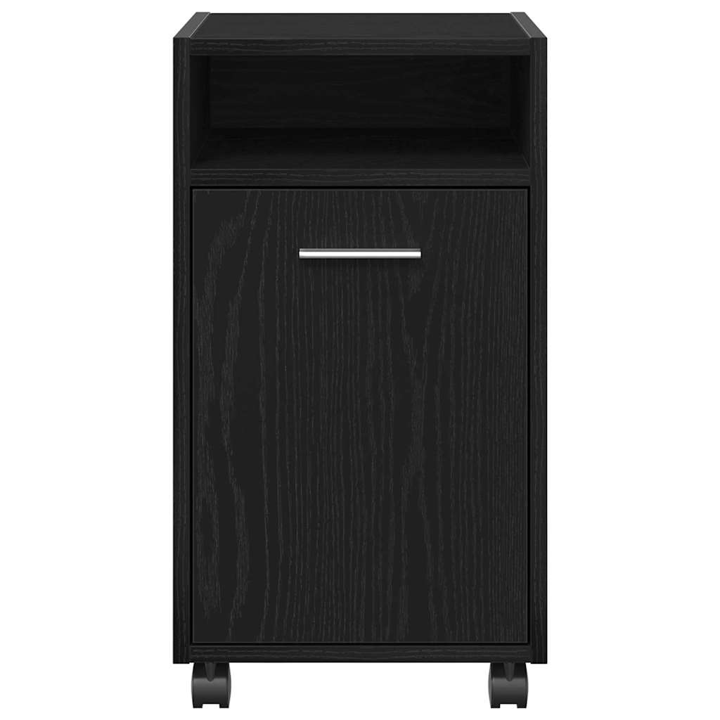 Cabinet latéral sur roulettes Chêne noir 33 x 38 x 60 cm - XIOS