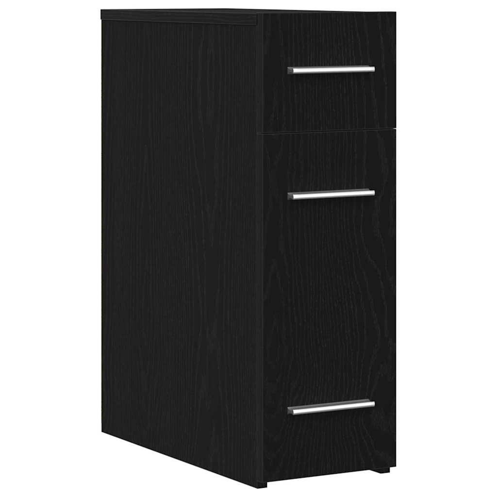 Meuble de pharmacie vidaXL en chêne noir 20x45,5x60 cm en bois d'ingénierie