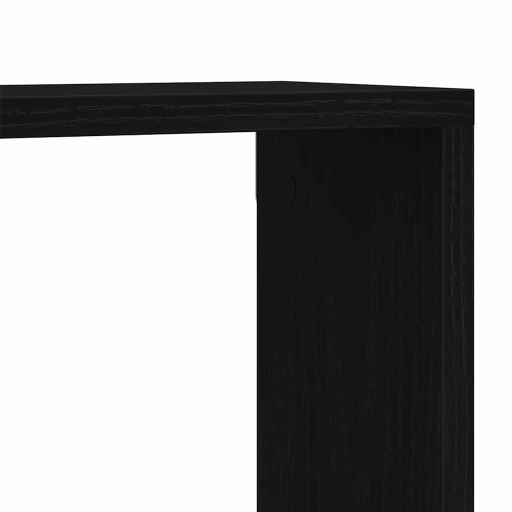 Étagère murale avec étagère 2 pcs Chêne Noir 80 x 15 x 26 cm - XIOS