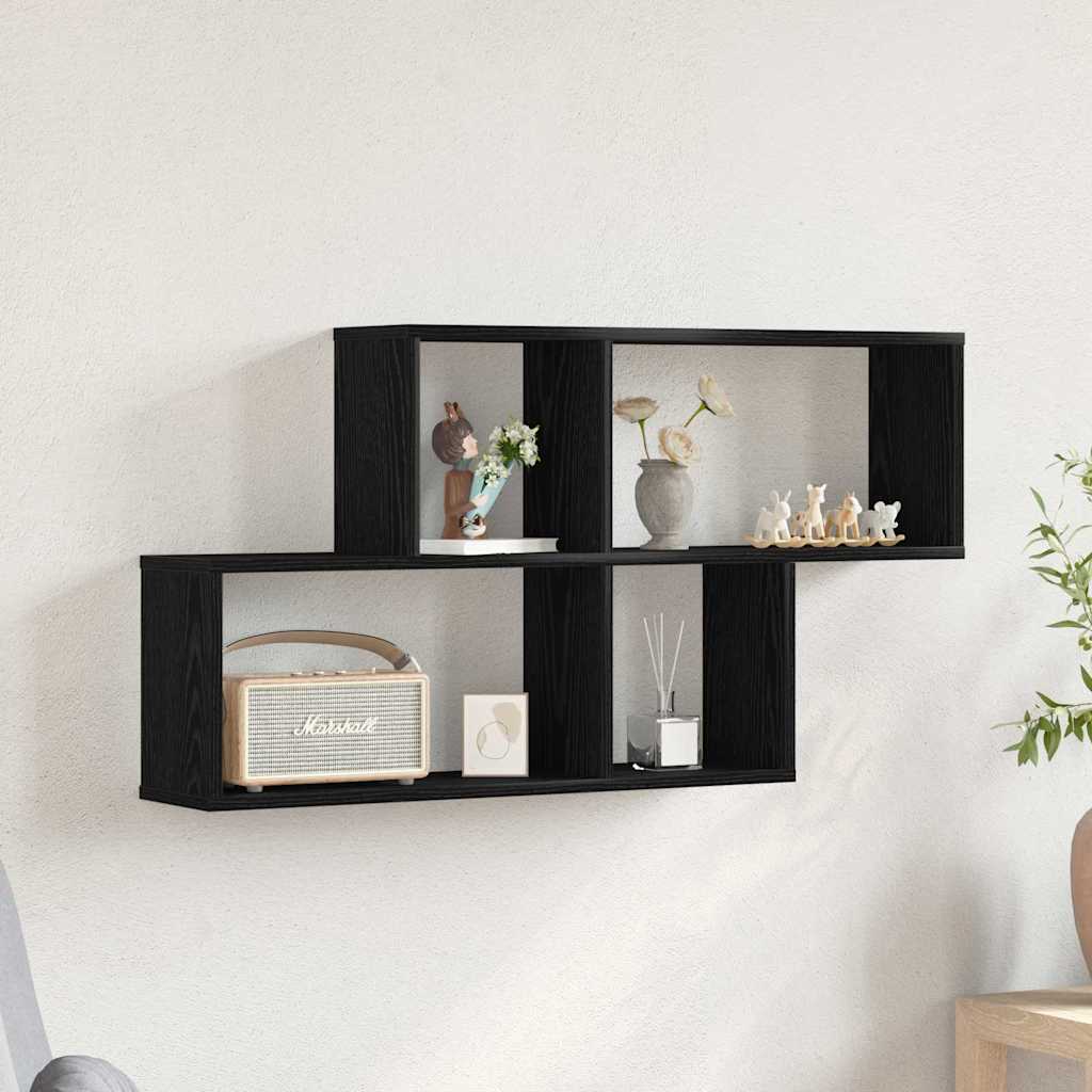 Étagère Murale Chêne noir 76 x 15 x 53 cm Bois d'ingénierie - XIOS