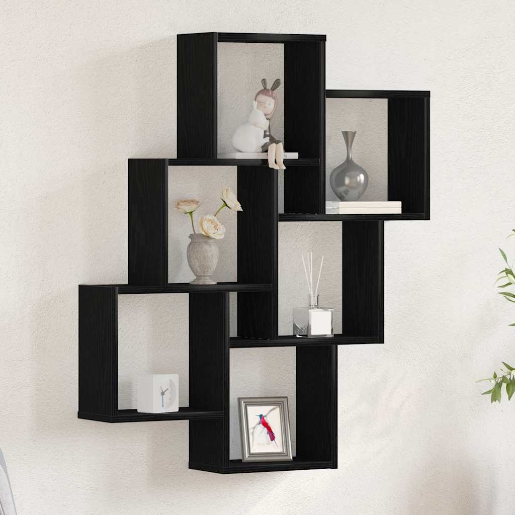 Étagère Murale Chêne noir 78 x 15 x 92 cm Bois d'ingénierie - XIOS