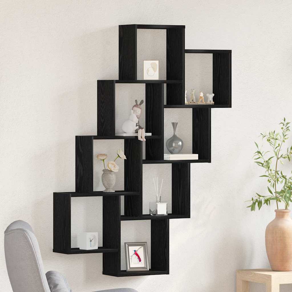 Étagère Murale Chêne noir 90 x 15 x 119.5 cm Bois d'ingénierie - XIOS