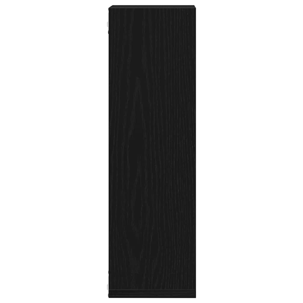 Étagères Murales avec étagère 2 pcs Chêne noir 50 x 15 x 85 cm