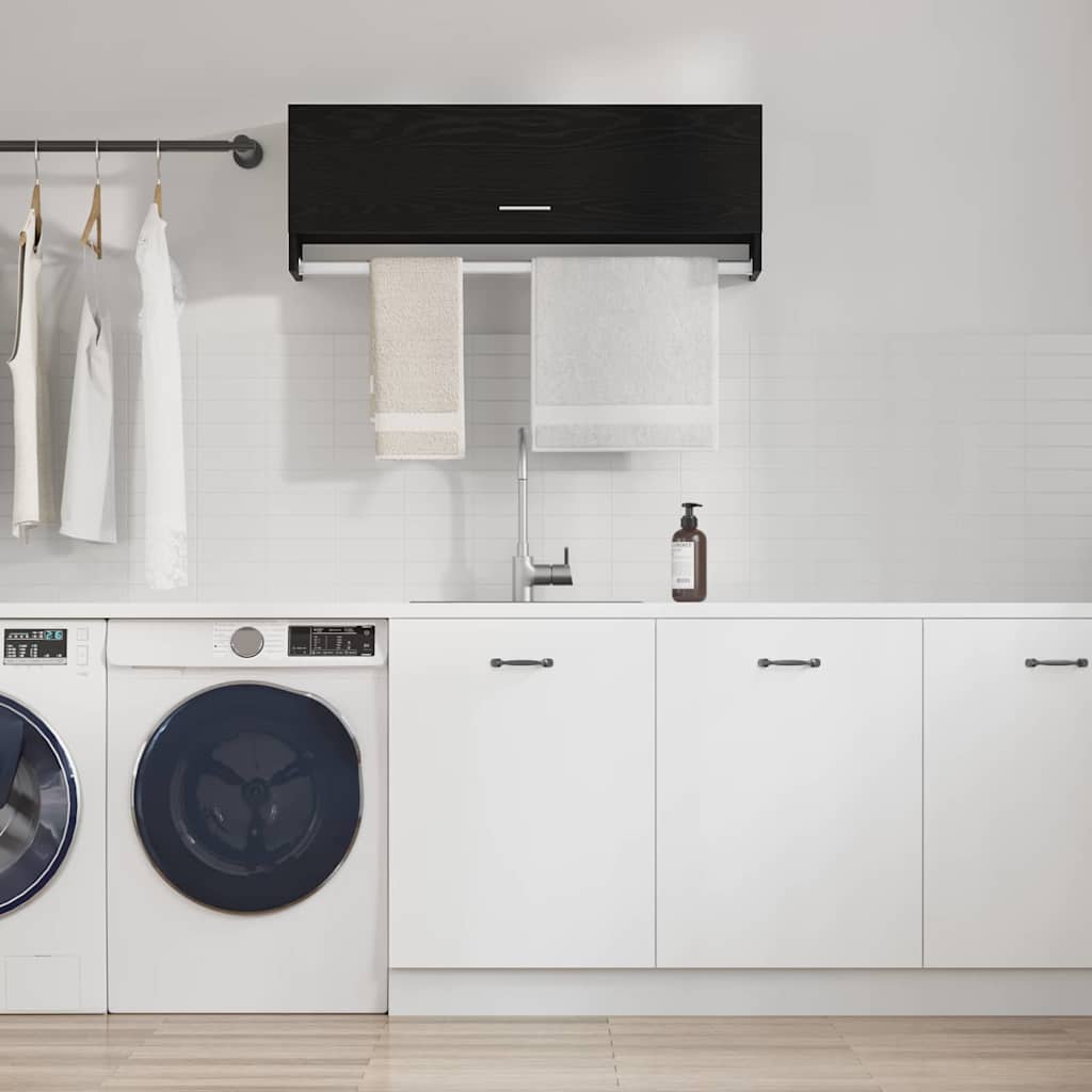 Armoire avec stockage Noir 100 x 32.5 x 35 cm Bois d'ingénierie - XIOS