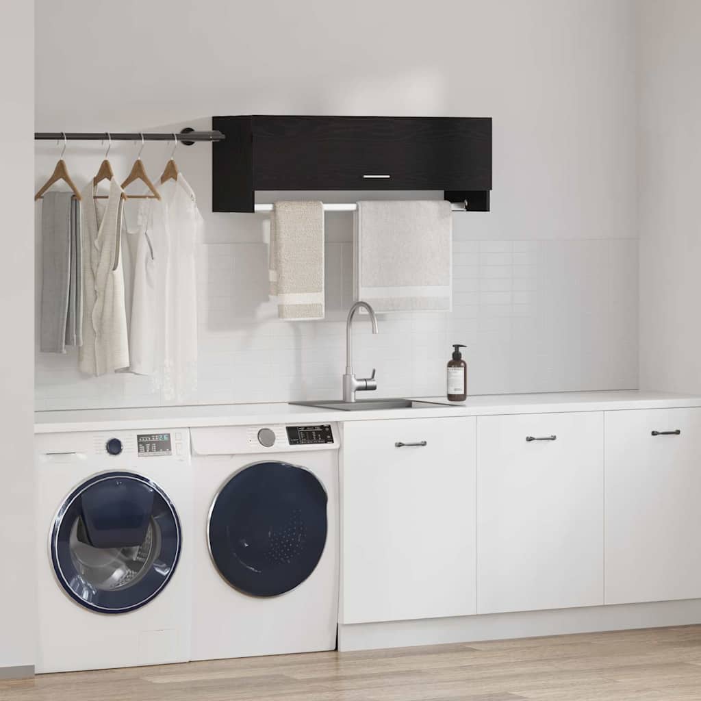 Armoire avec stockage Noir 100 x 32.5 x 35 cm Bois d'ingénierie - XIOS