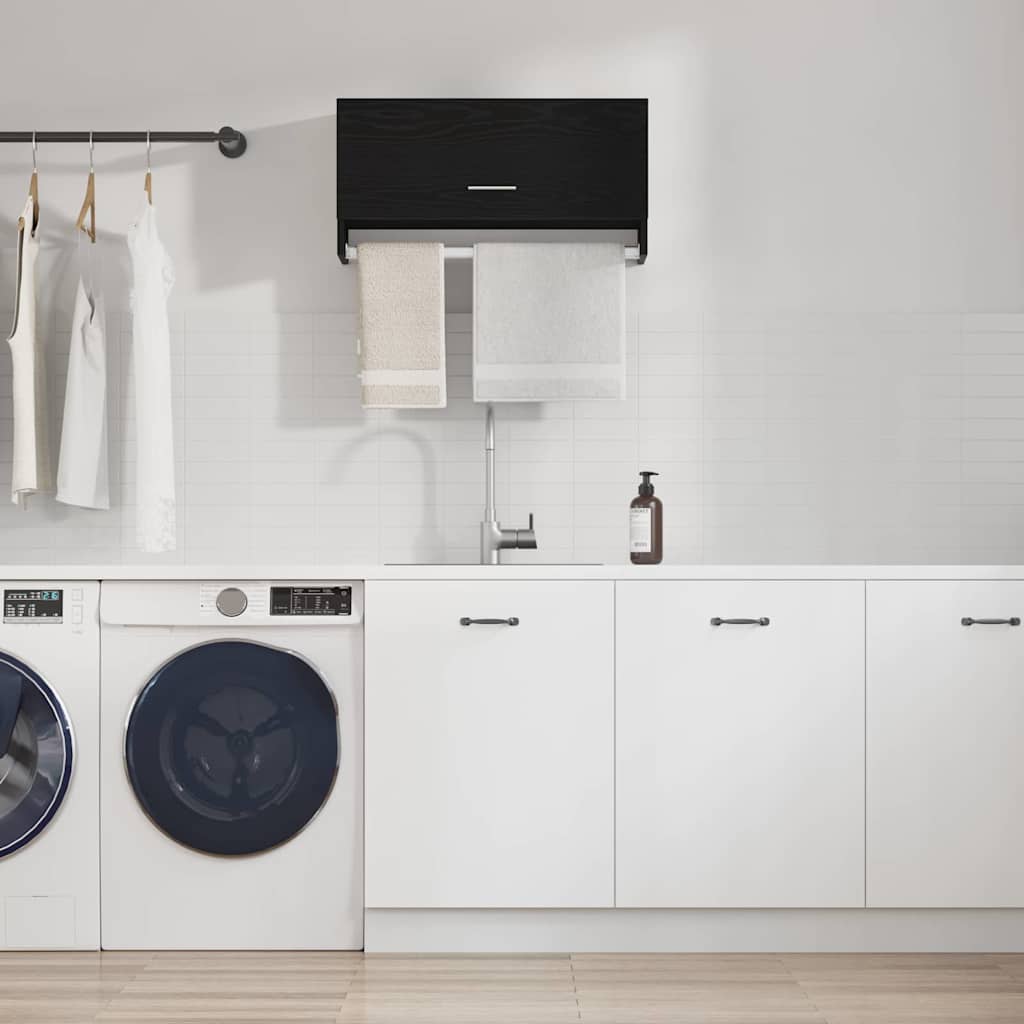 Armoire avec stockage Noir 70 x 32.5 x 35 cm Bois d'ingénierie - XIOS