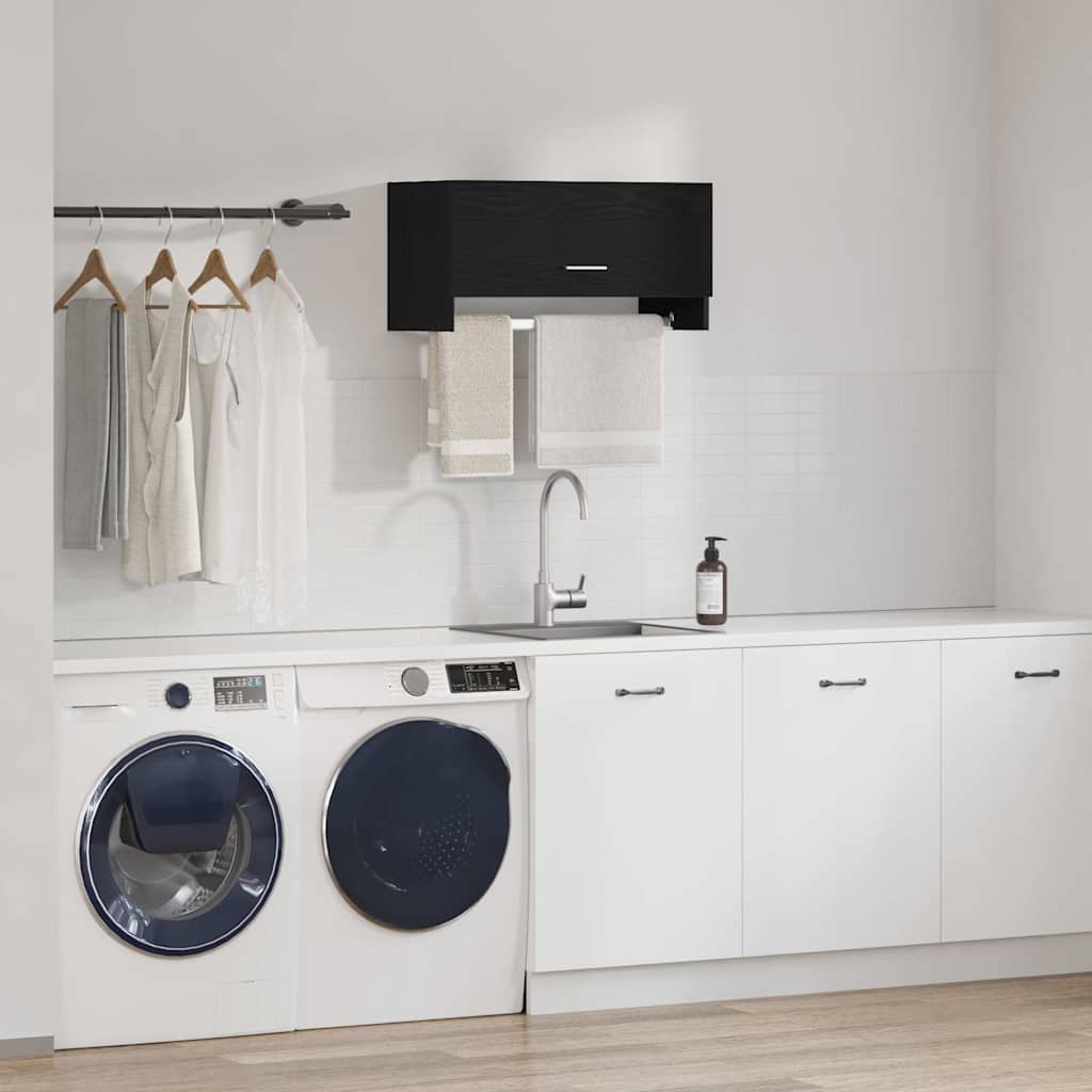 Armoire avec stockage Noir 70 x 32.5 x 35 cm Bois d'ingénierie - XIOS