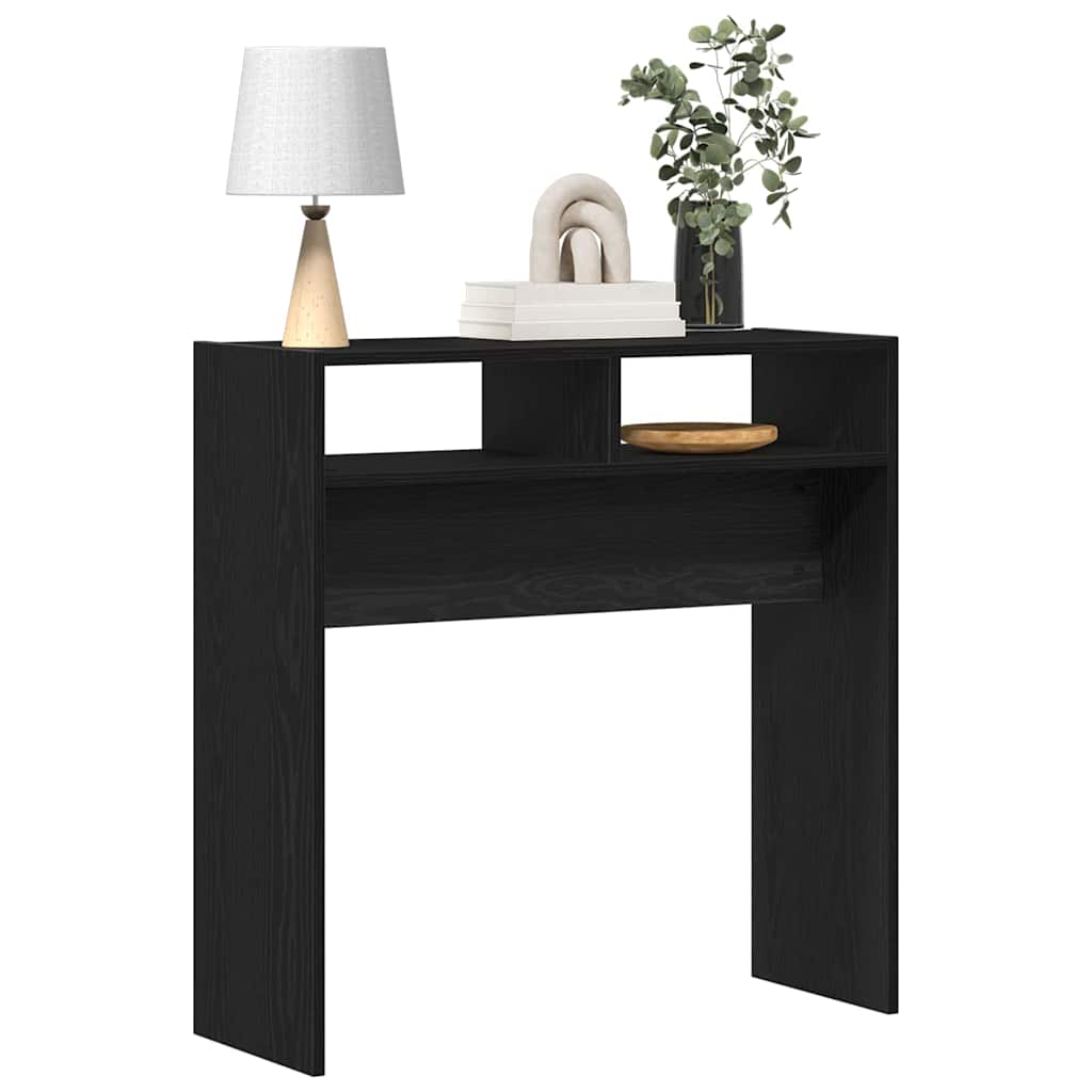 Table console Chêne noir 78 x 30 x 80 cm Bois d'ingénierie - XIOS