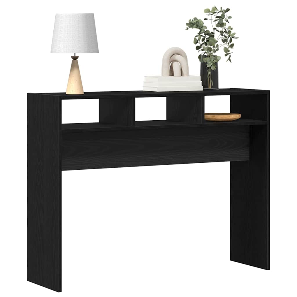 Table console Chêne noir 105 x 30 x 80 cm Bois d'ingénierie - XIOS