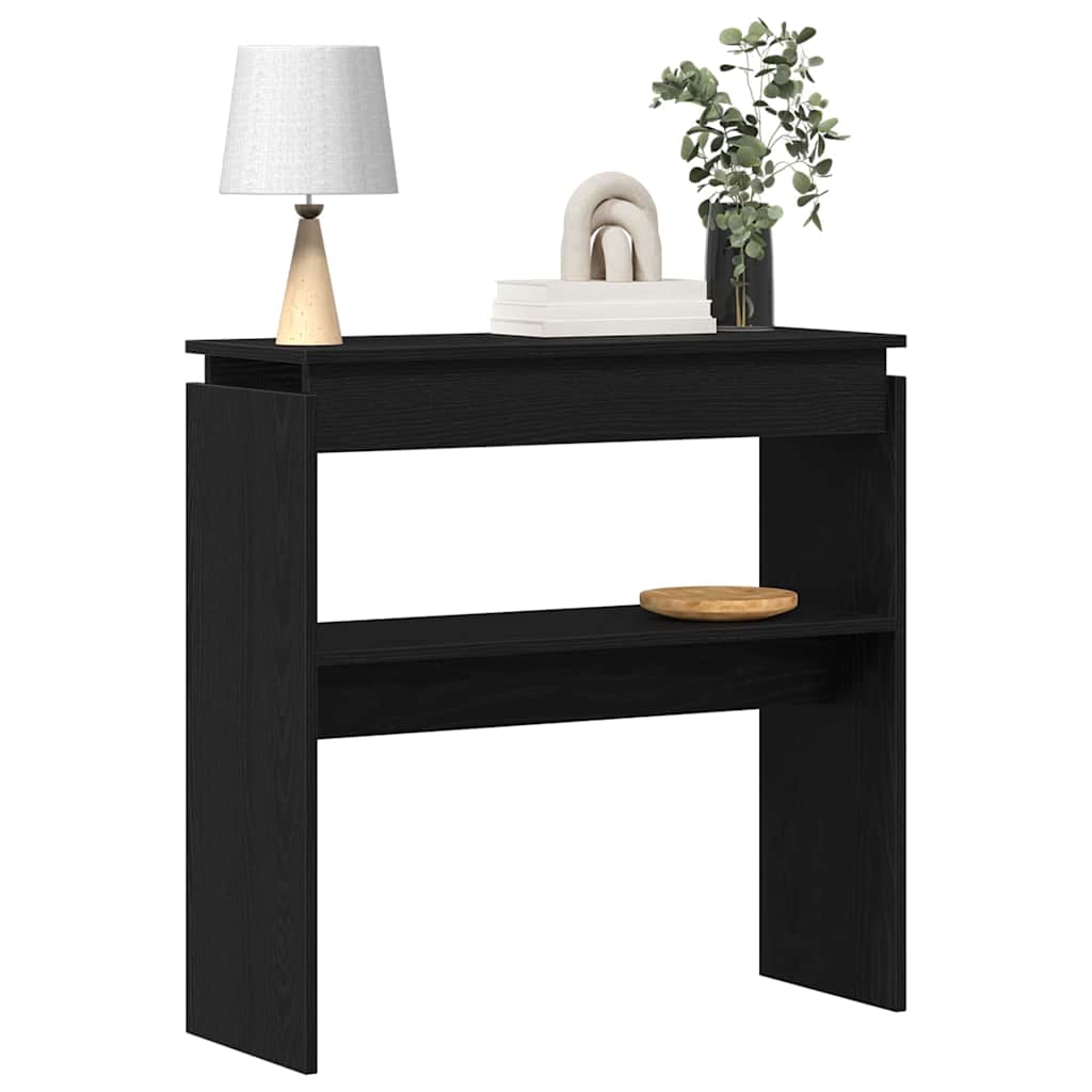 Table console Chêne noir 80 x 30 x 80 cm Bois d'ingénierie - XIOS