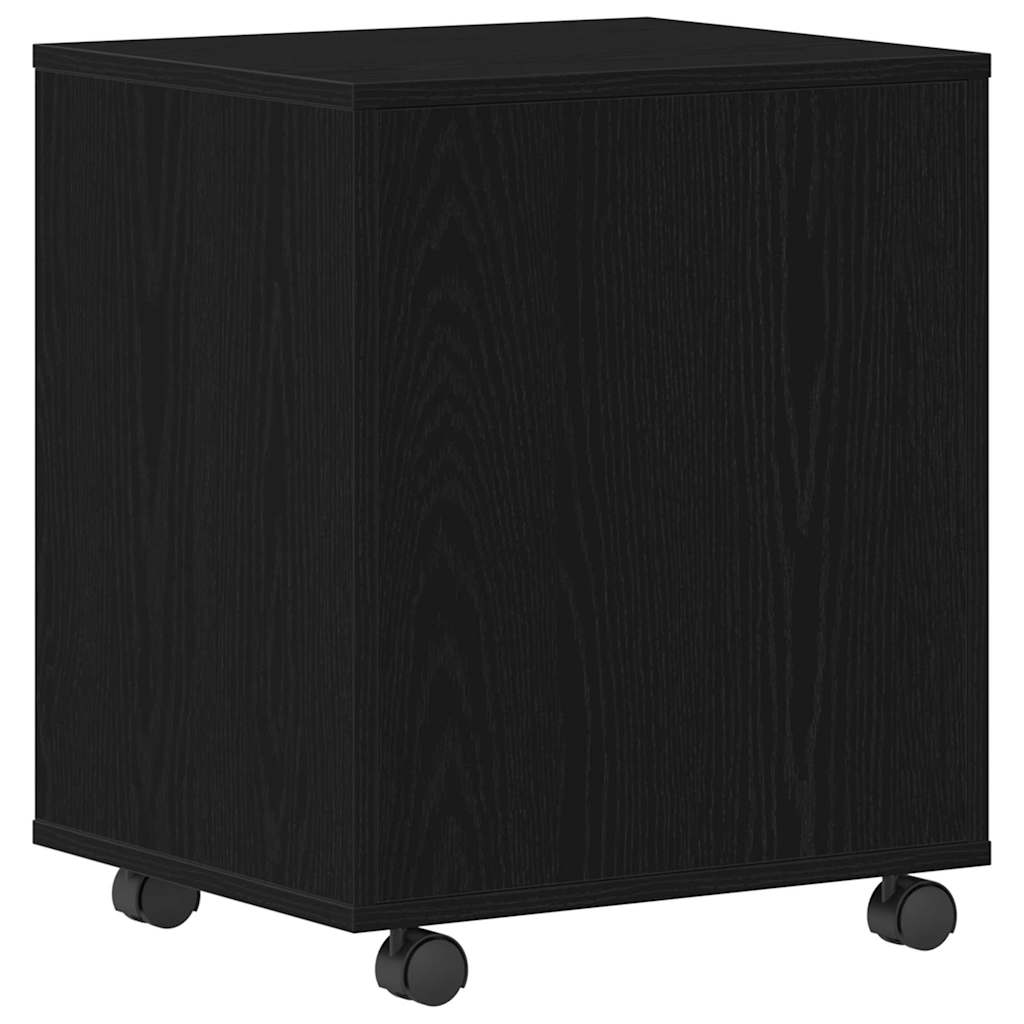 Cabinet roulant 45 x 38 x 54 cm Bois d'ingénierie Chêne noir - XIOS