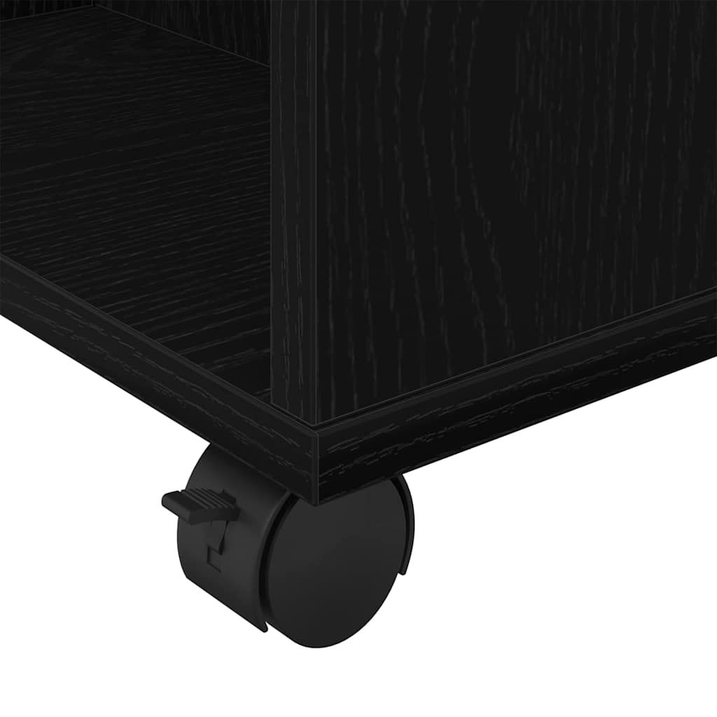 Armoire de rangement avec roue Chêne noir 60 x 35 x 75 cm - XIOS