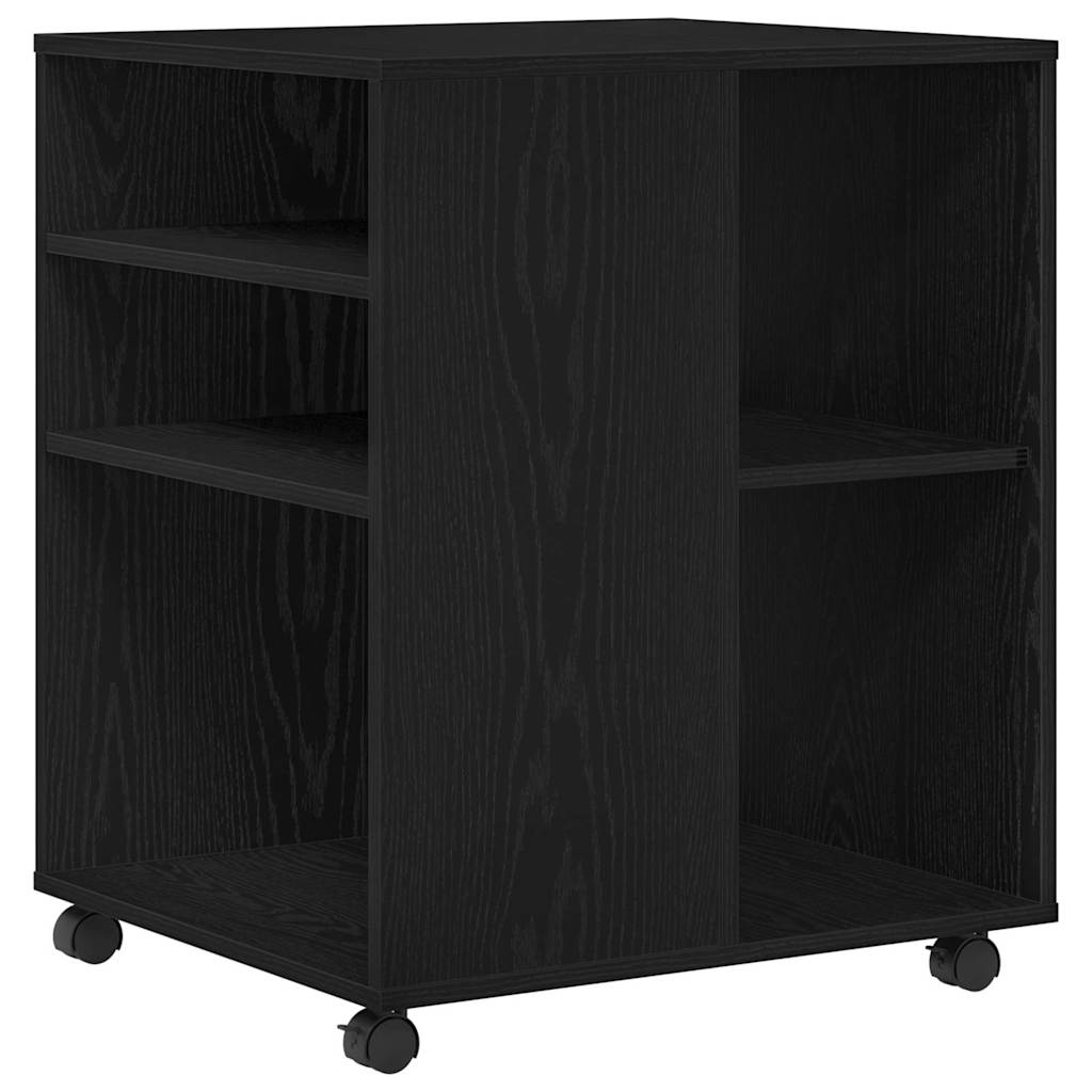 Meuble de rangement avec roue Chêne noir 60 x 53 x 72.5 cm - XIOS