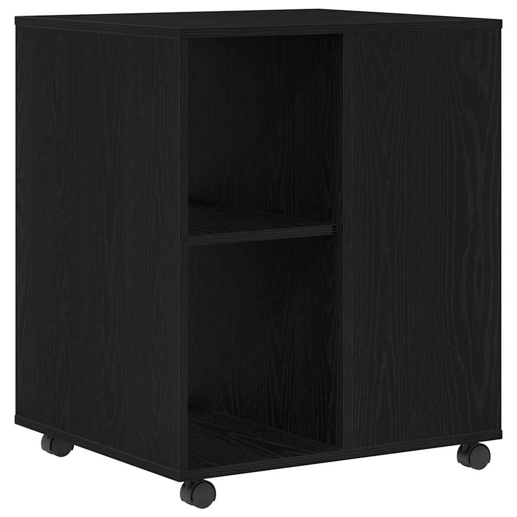 Meuble de rangement avec roue Chêne noir 60 x 53 x 72.5 cm - XIOS