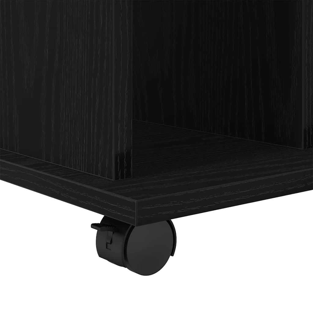 Cabinet roulant 60 x 45 x 55 cm Bois d'ingénierie Chêne noir - XIOS