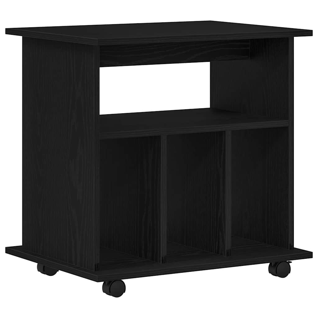 Cabinet roulant 60 x 45 x 55 cm Bois d'ingénierie Chêne noir - XIOS