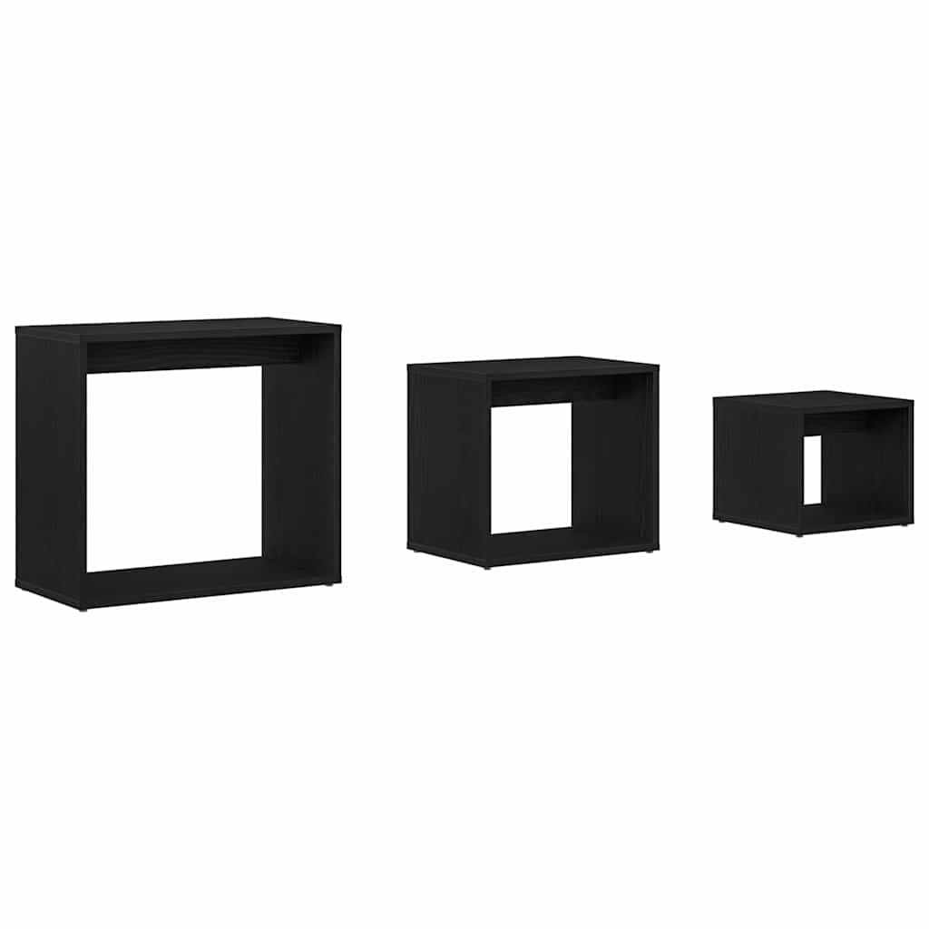Table Gigogne 3 pcs Chêne noir Bois d'ingénierie - XIOS
