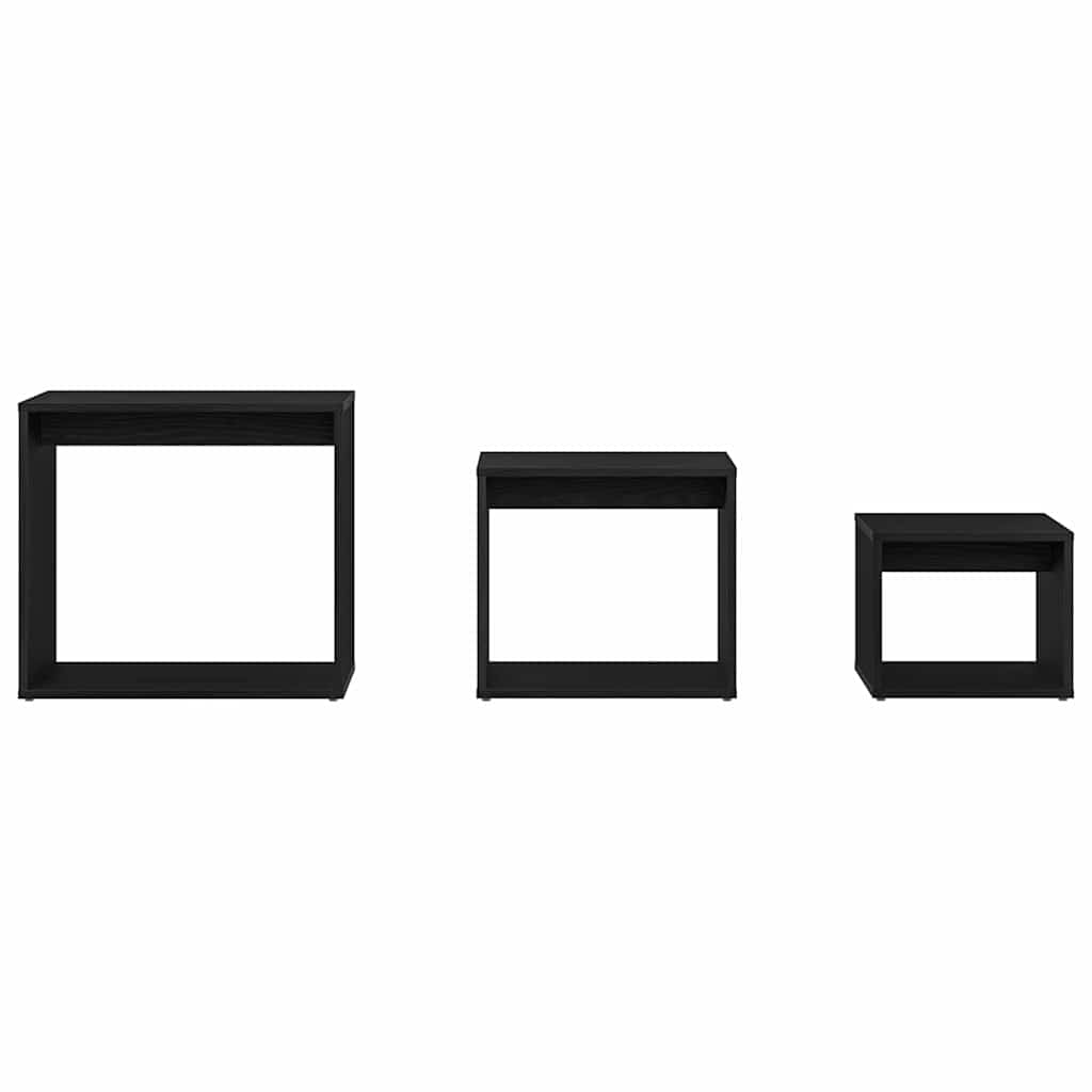 Table Gigogne Autre 3 pcs Chêne noir 55 x 30 x 50 cm - XIOS