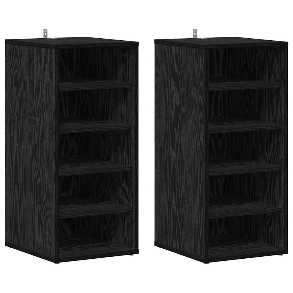 Cabinet à chaussures 2 pcs Chêne noir 32 x 35 x 70 cm - XIOS