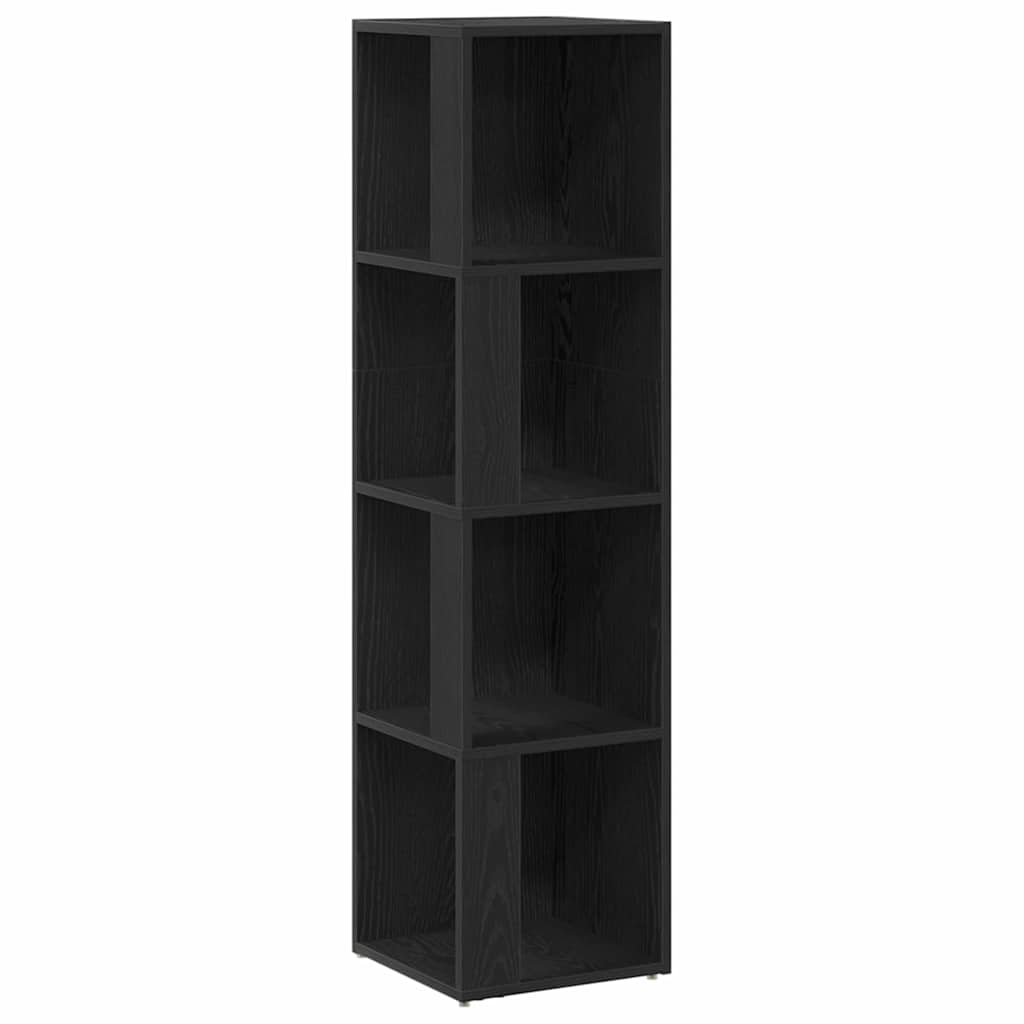 Étagère vidaXL noire en chêne 33 x 33 x 132 cm en bois d'ingénierie