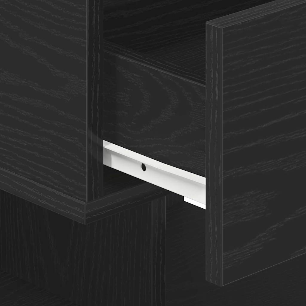 Cabinet de chevet avec tiroir 2 pcs Chêne noir 40 x 35 x 65 cm - XIOS