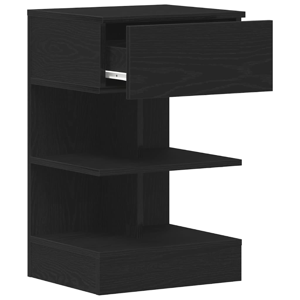 Cabinet de chevet avec tiroir 2 pcs Chêne noir 40 x 35 x 65 cm - XIOS