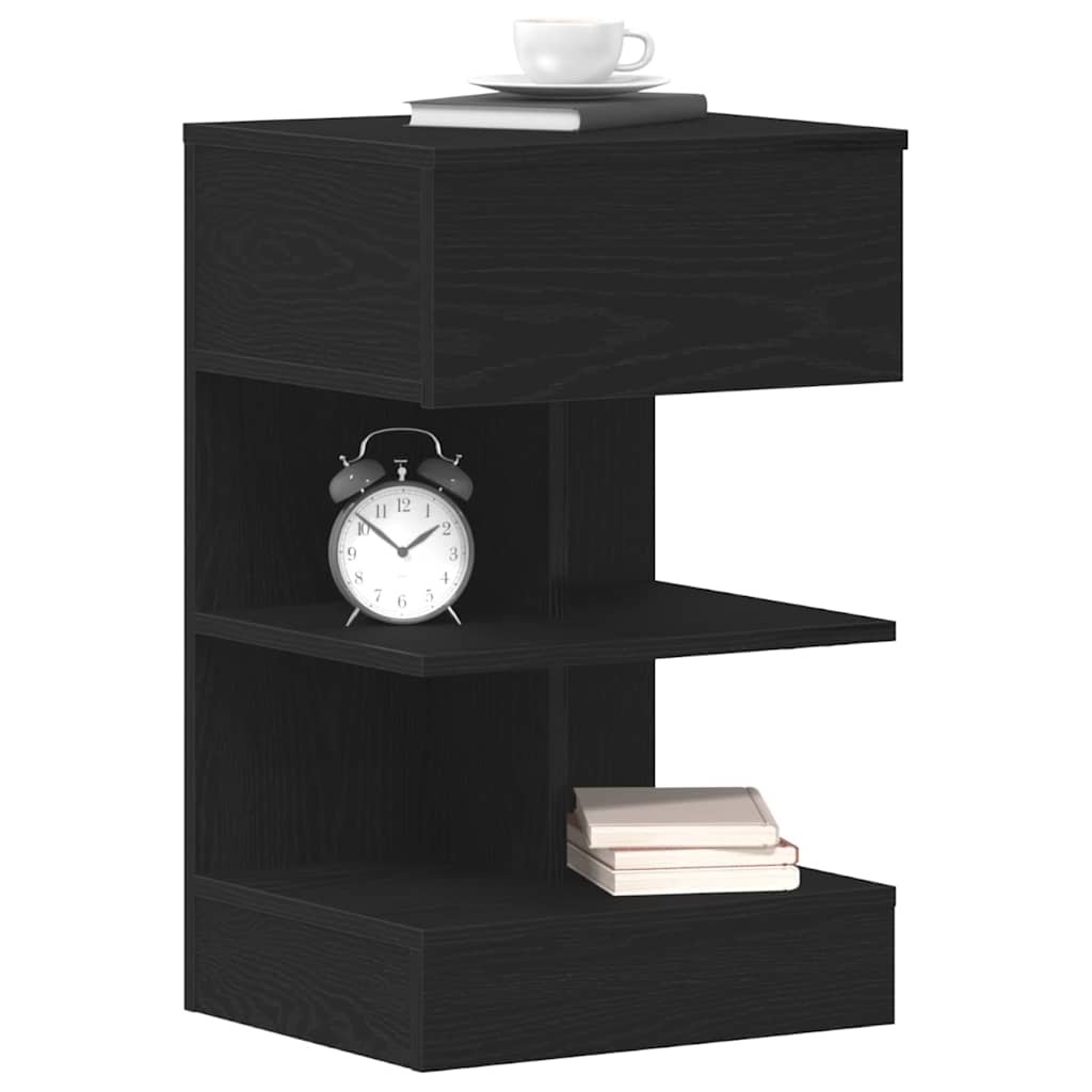 Cabinet de chevet avec tiroir 2 pcs Chêne noir 40 x 35 x 65 cm - XIOS