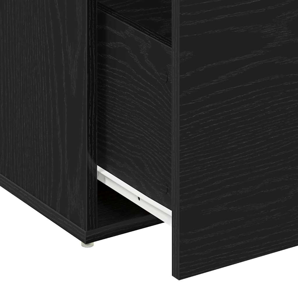 Banc d'entrée Chêne noir 80 x 40 x 45 cm Bois d'ingénierie - XIOS