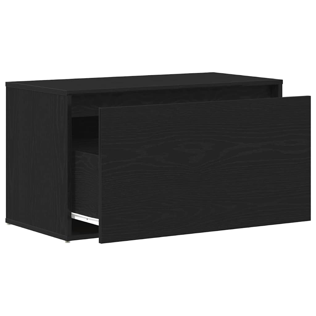 Banc d'entrée Chêne noir 80 x 40 x 45 cm Bois d'ingénierie - XIOS