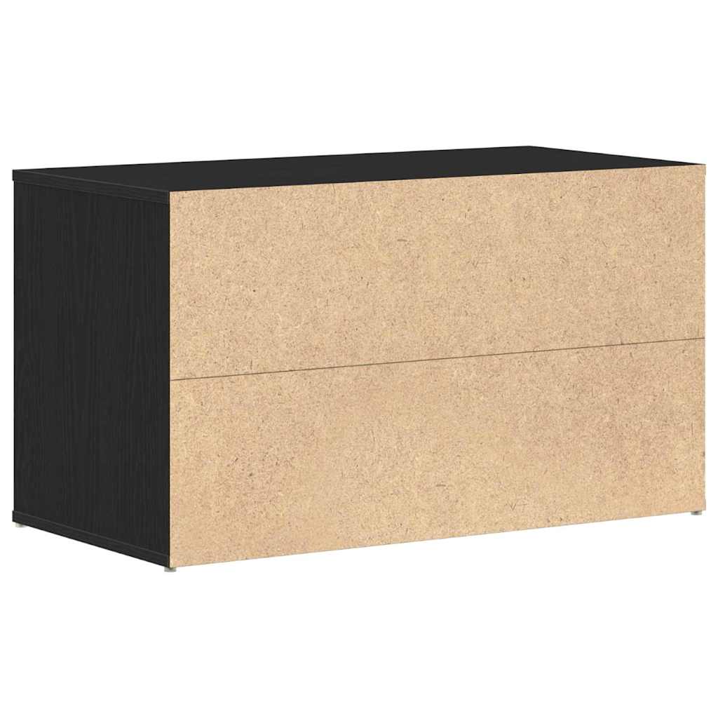 Banc d'entrée Chêne noir 80 x 40 x 45 cm Bois d'ingénierie - XIOS