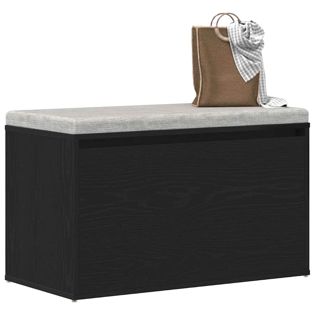 Banc d'entrée Chêne noir 80 x 40 x 45 cm Bois d'ingénierie - XIOS