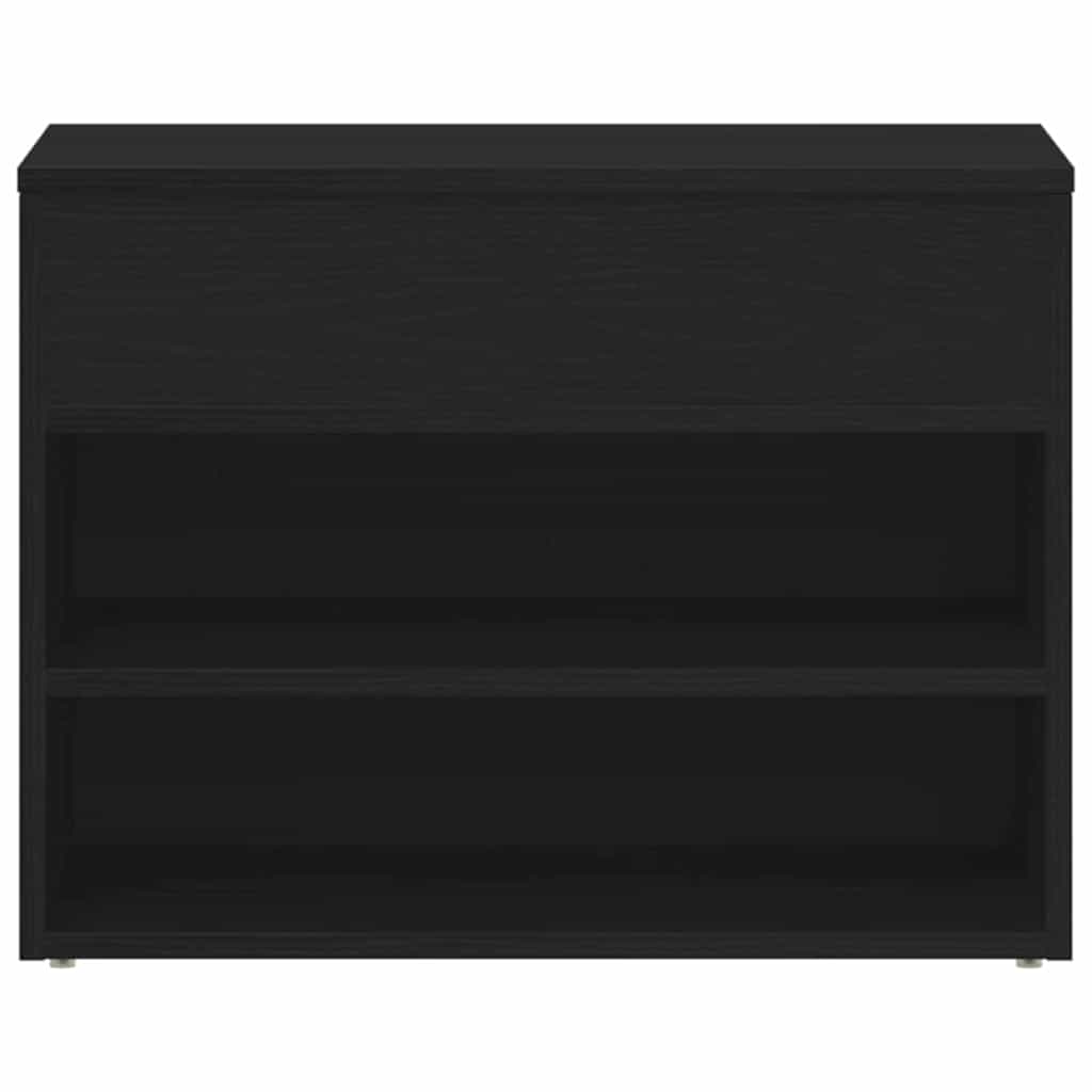 Banc à chaussures Chêne noir 60 x 30 x 45 cm Bois d'ingénierie - XIOS