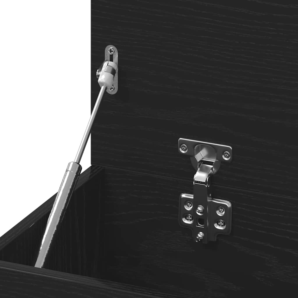 Banc à chaussures Chêne noir 80 x 30 x 45 cm Bois d'ingénierie - XIOS