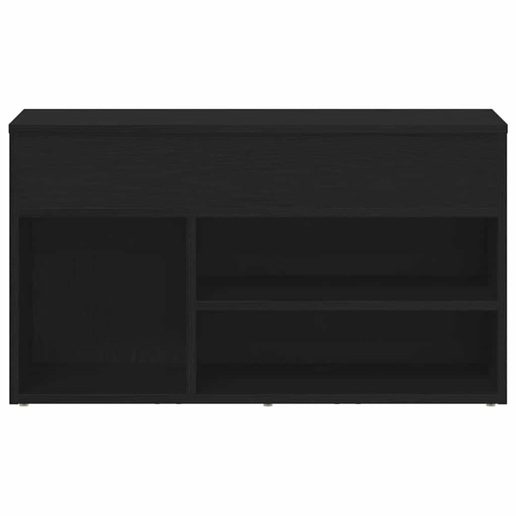 Banc à chaussures Chêne noir 80 x 30 x 45 cm Bois d'ingénierie - XIOS