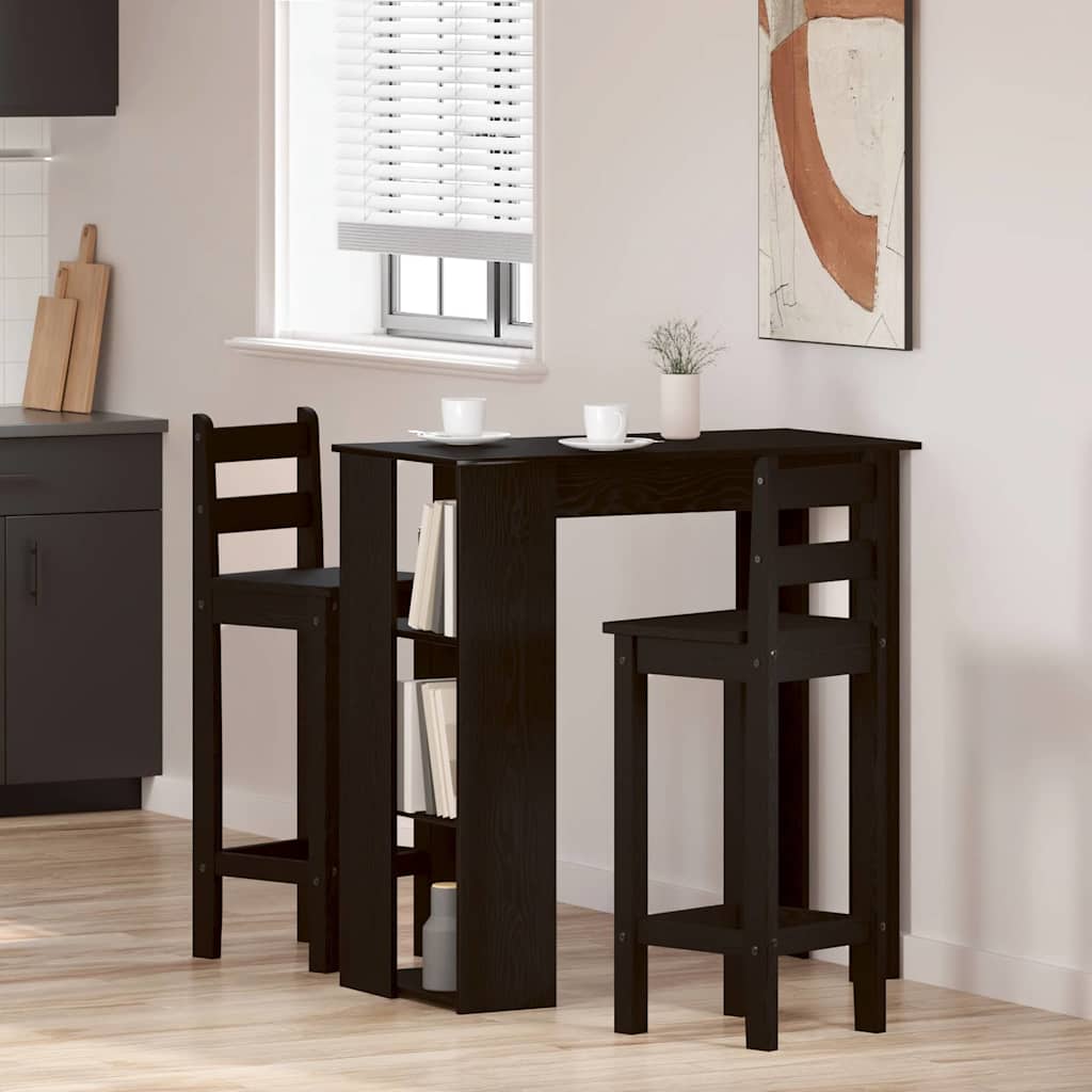 Table de bar Chêne noir 102 x 50 x 103,5 cm Bois d'ingénierie
