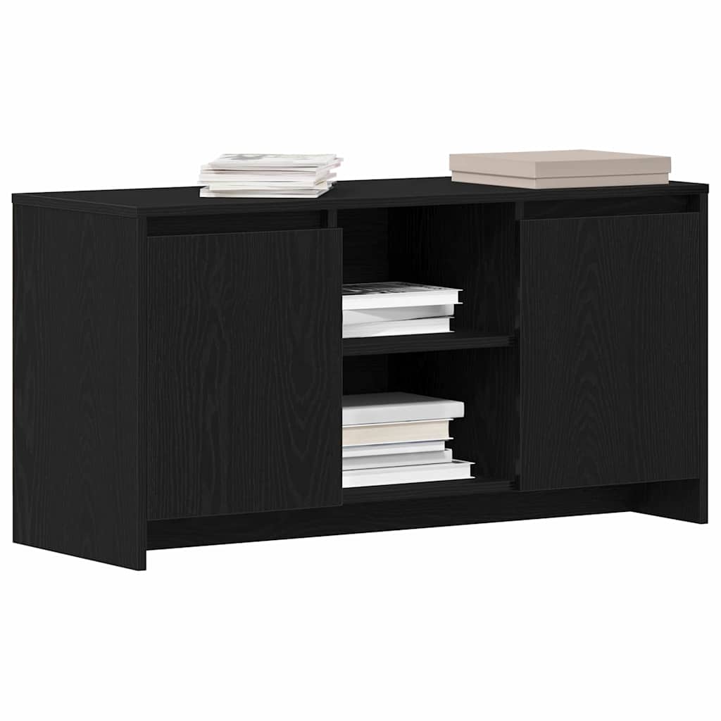 Meuble TV Chêne noir 102 x 37,5 x 52,5 cm Bois d'ingénierie - XIOS