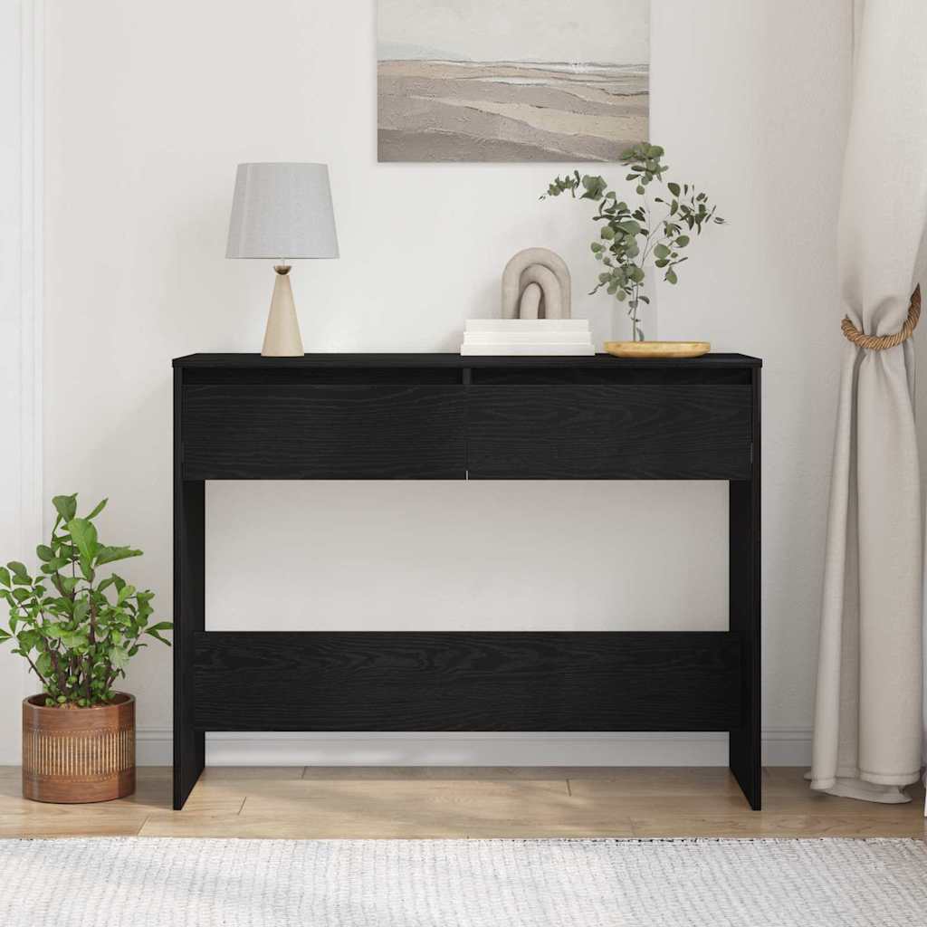 Table console Chêne noir 100 x 35 x 76,5 cm Bois d'ingénierie - XIOS