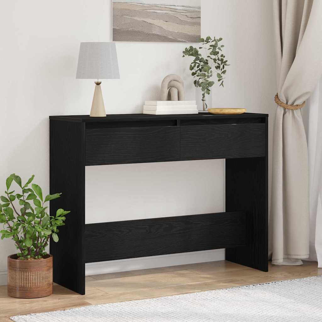 Table console Chêne noir 100 x 35 x 76,5 cm Bois d'ingénierie - XIOS
