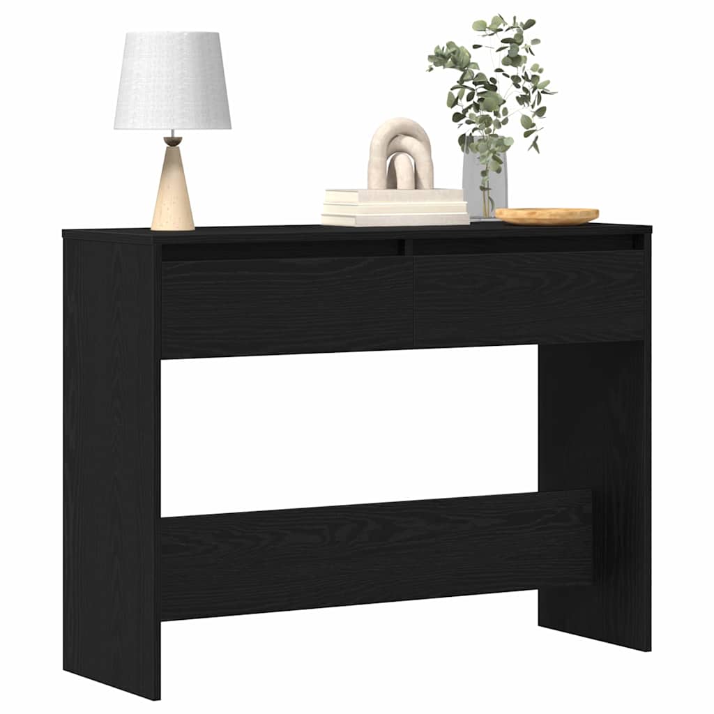 Table console Chêne noir 100 x 35 x 76,5 cm Bois d'ingénierie - XIOS
