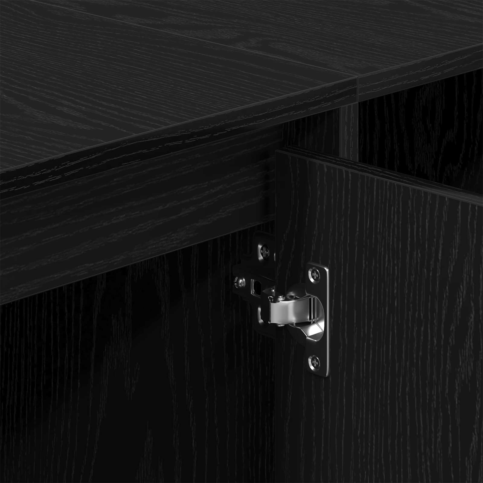 Meuble TV 130 x 35 x 50 cm Chêne noir Bois d'ingénierie