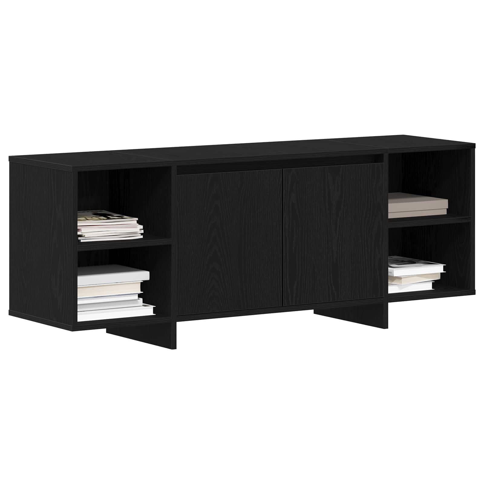 Meuble TV 130 x 35 x 50 cm Chêne noir Bois d'ingénierie