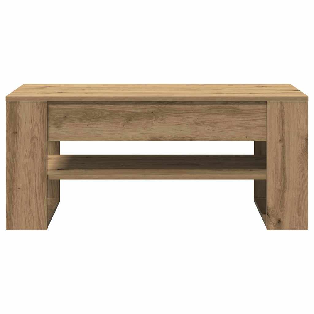 Table basse chêne artisanal 102 x 55 x 45 cm Bois d'ingénierie - XIOS