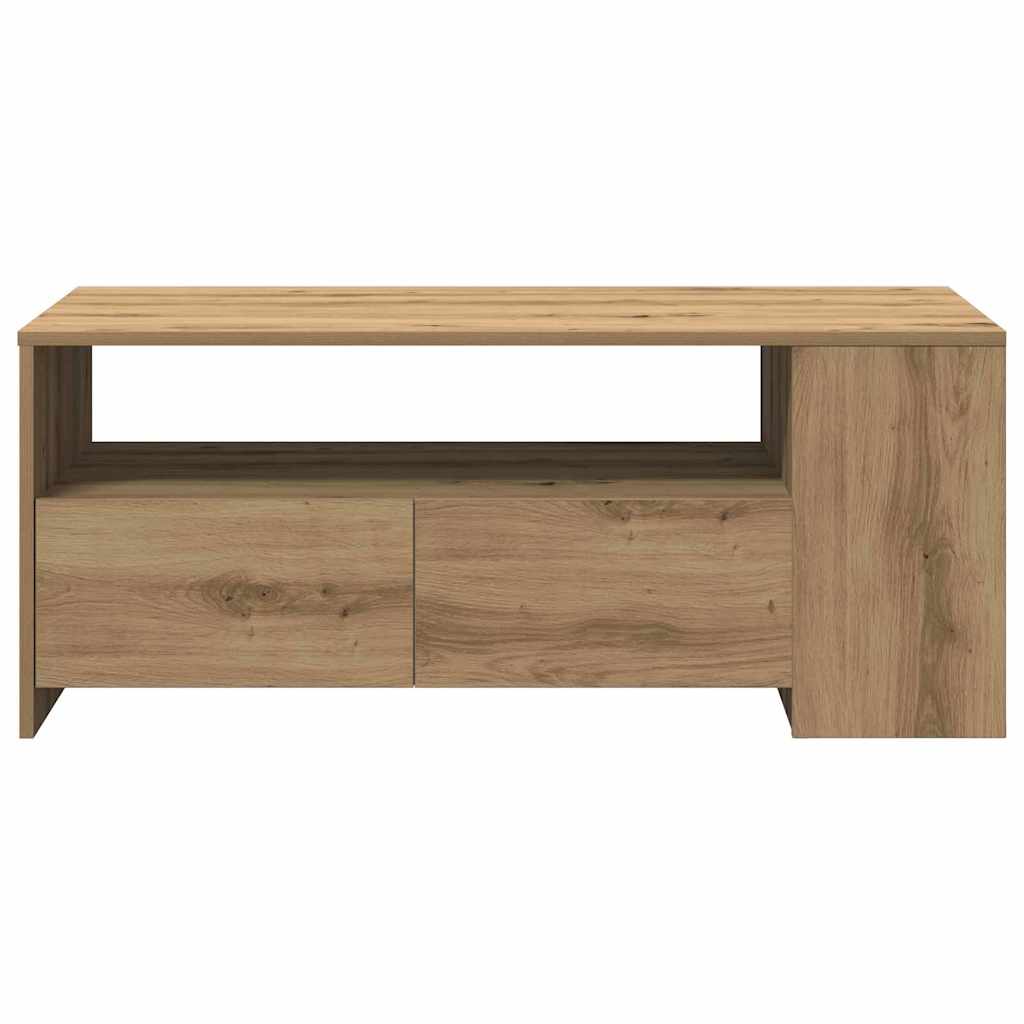 Table basse avec tiroir Chêne artisanal 102 x 55 x 43,5 cm - XIOS