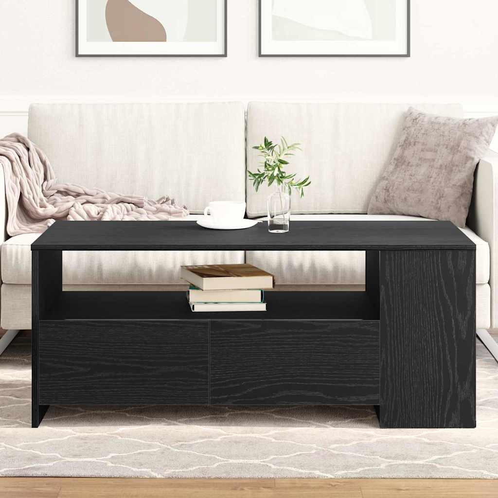 Table basse Chêne noir 102 x 55 x 43,5 cm Bois d'ingénierie - XIOS