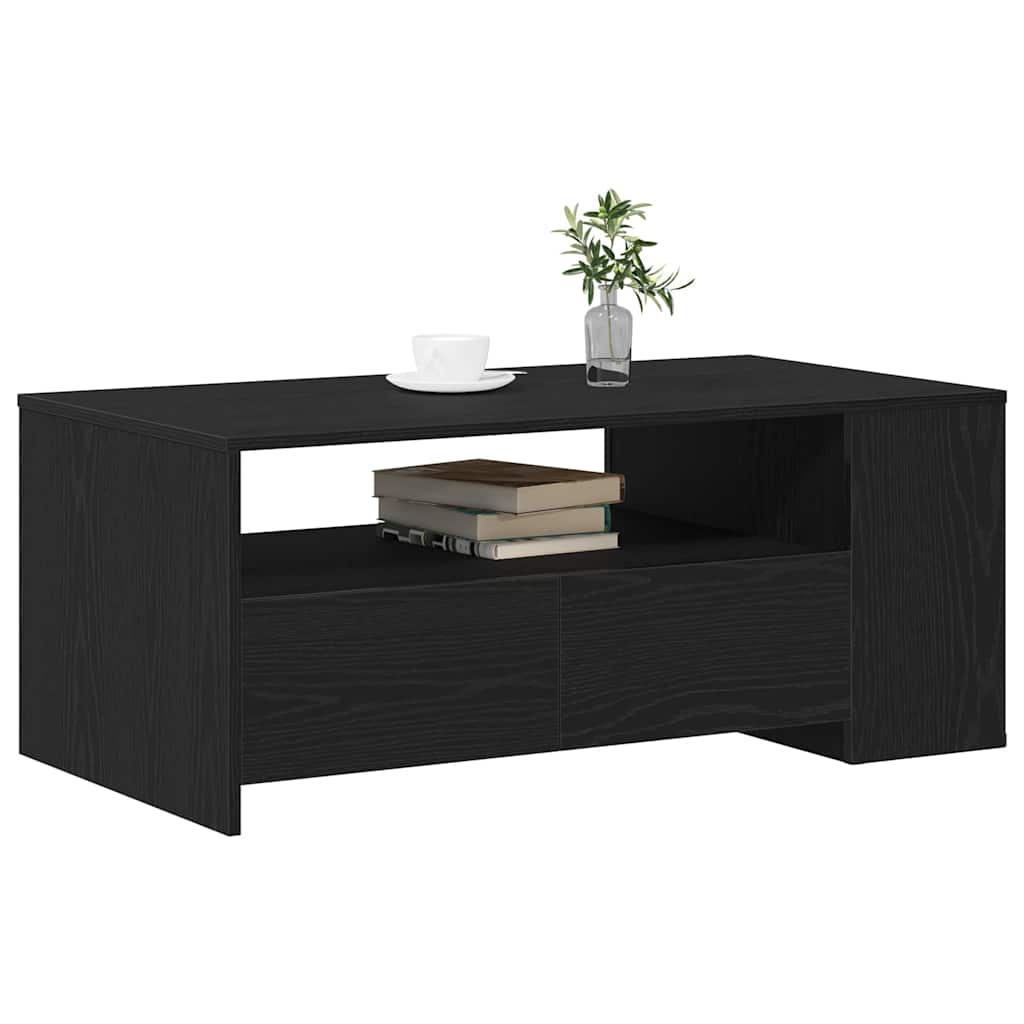 Table basse Chêne noir 102 x 55 x 43.5 cm Bois d'ingénierie - XIOS